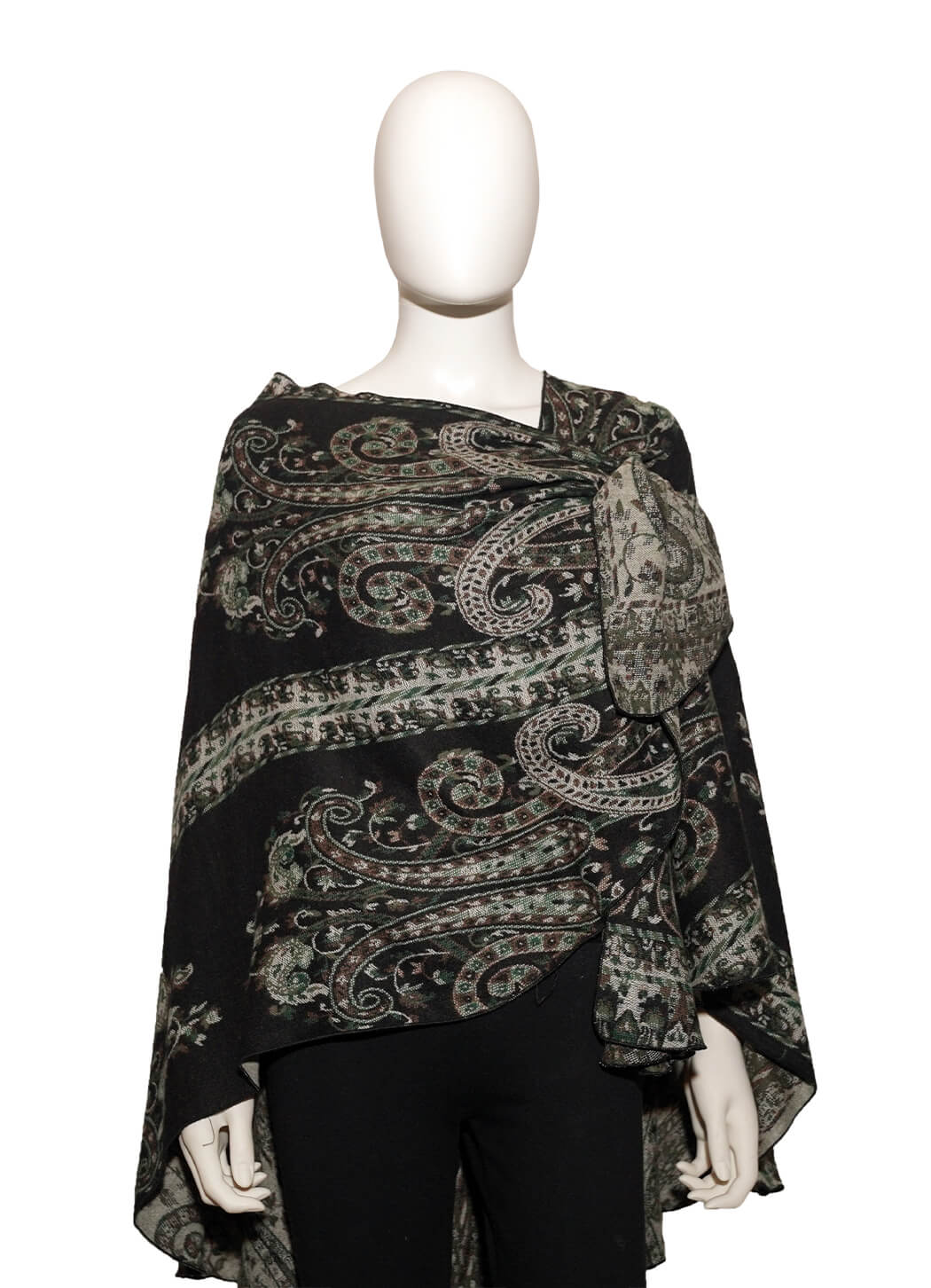 Rapti Fashion Reversible Cashmere Buckle Shawl