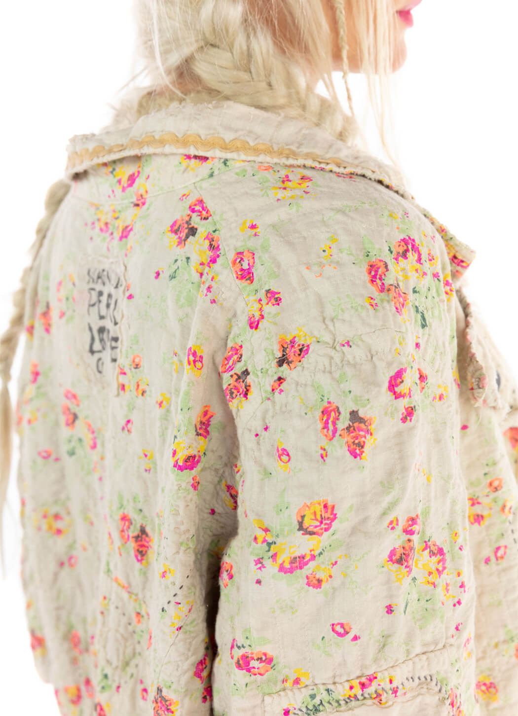 Magnolia Pearl Linen Floral Contessa Jacket