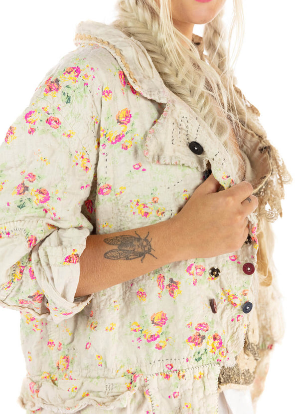 Magnolia Pearl Linen Floral Contessa Jacket