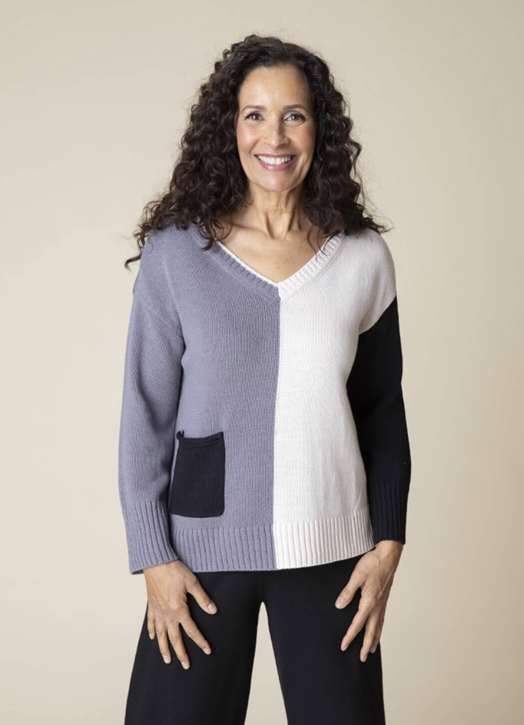 Habitat Yin Yang V Neck Pocket Pullover