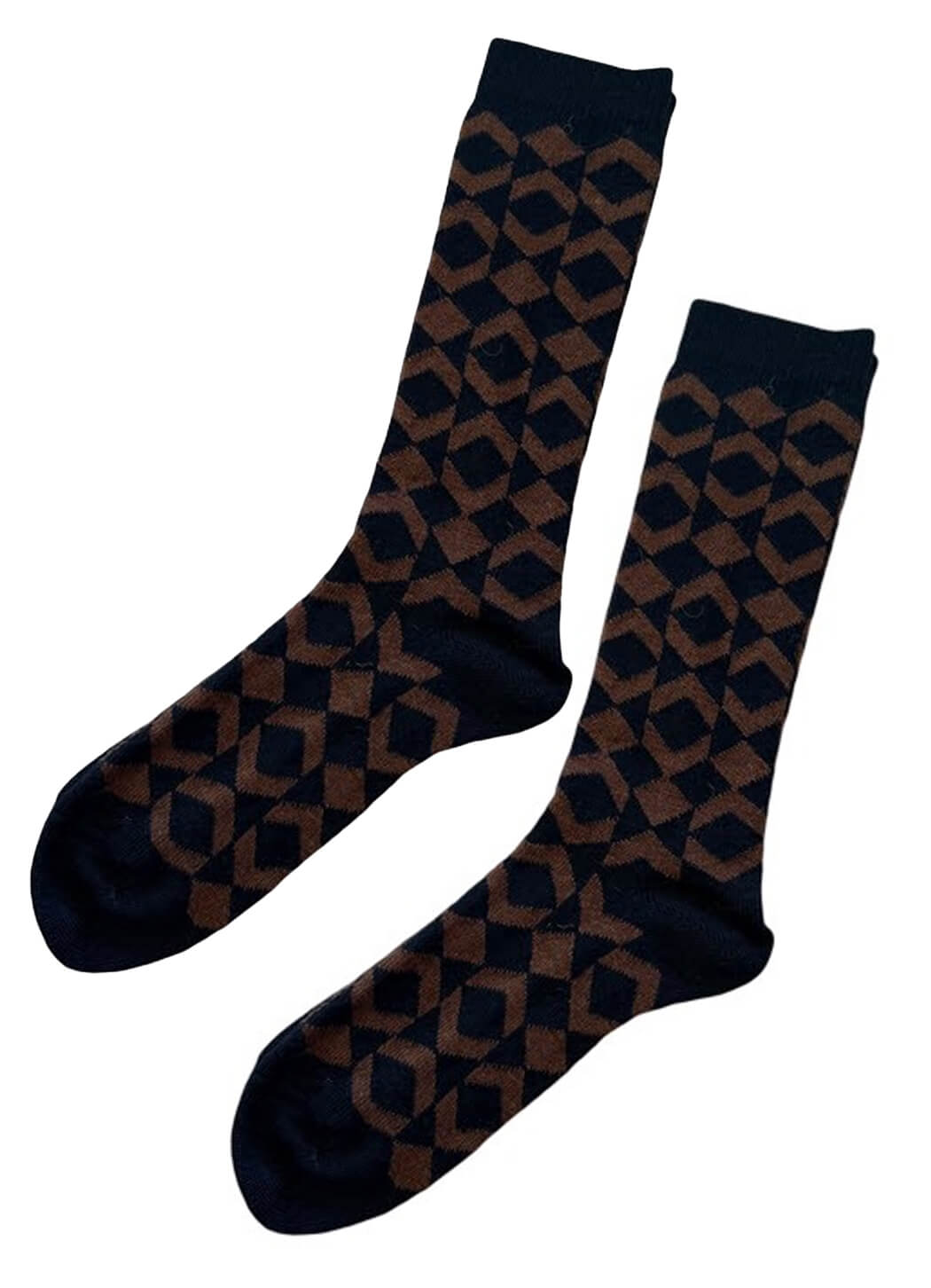 Tey Art Honeycomb Alpaca Socks - Black