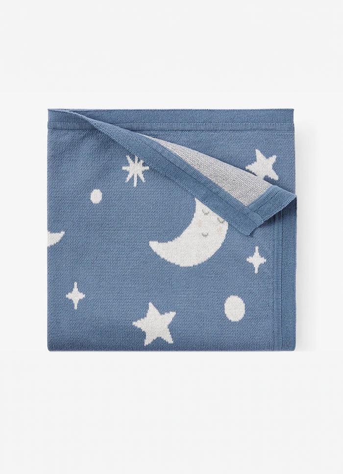 Elegant Baby Slate Celestial Knit Baby Blanket