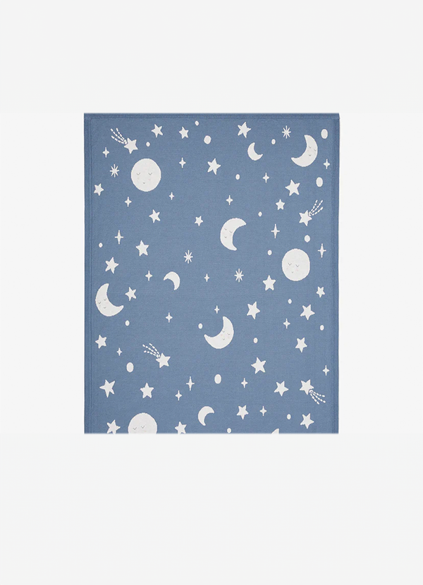 Elegant Baby Slate Celestial Knit Baby Blanket