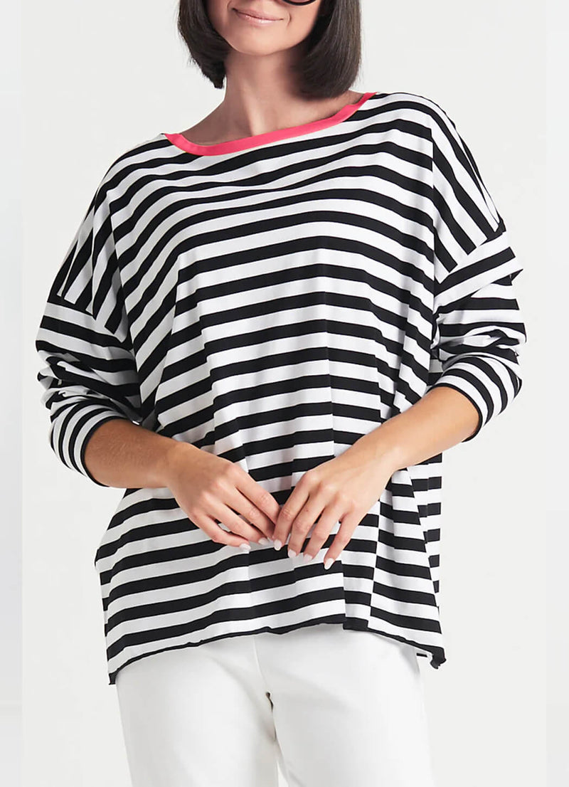 Planet Striped Boxy Tee