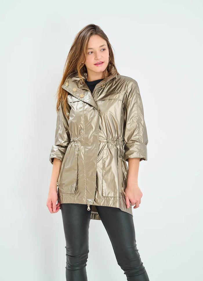 Anorak Metallic Rain Jacket