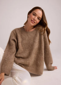 Bella Dahl Luxe Fuzzy Crew Sweater