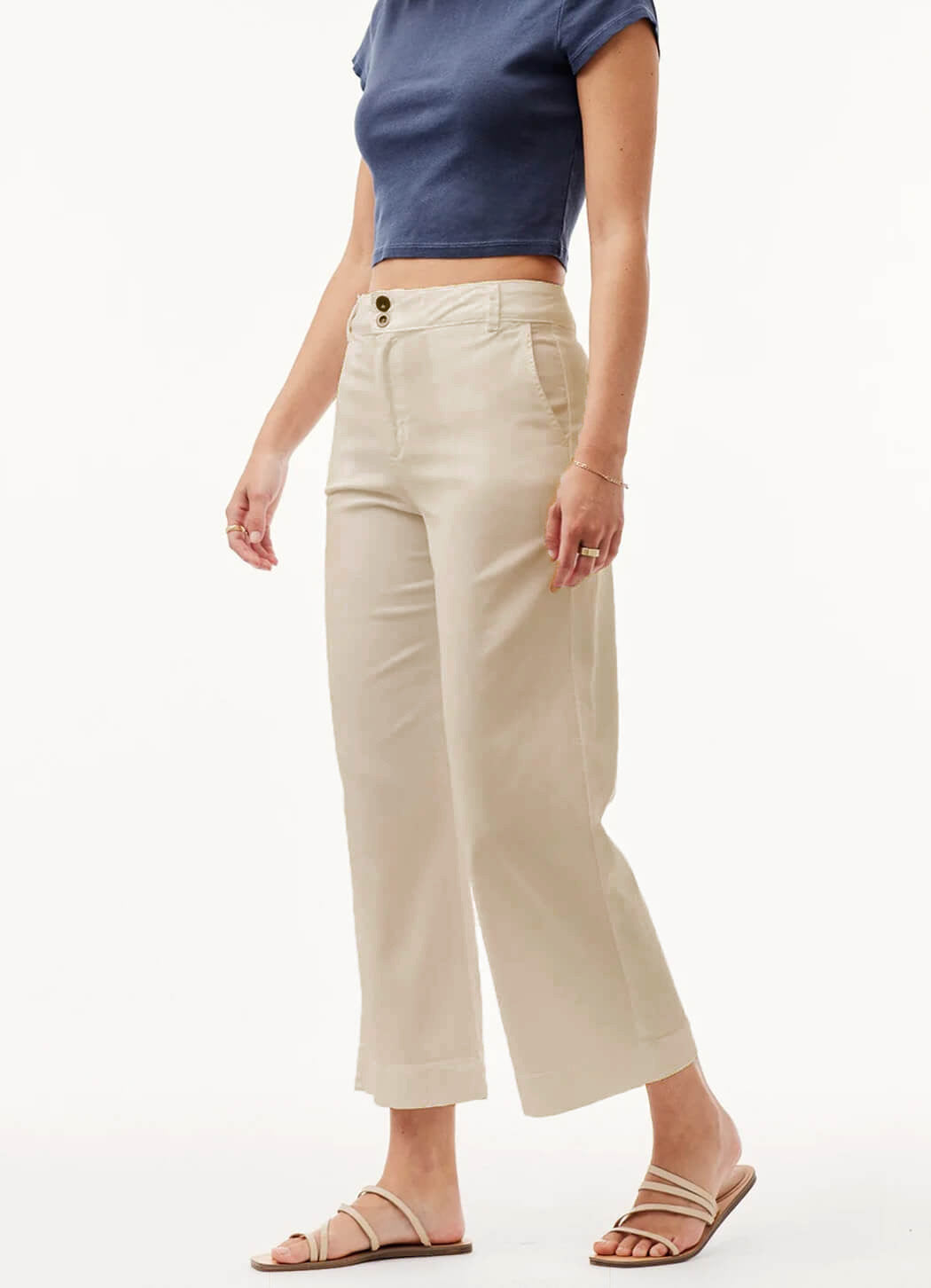 Bella Dahl Saige Wide Leg Crop Bottoms Details Direct