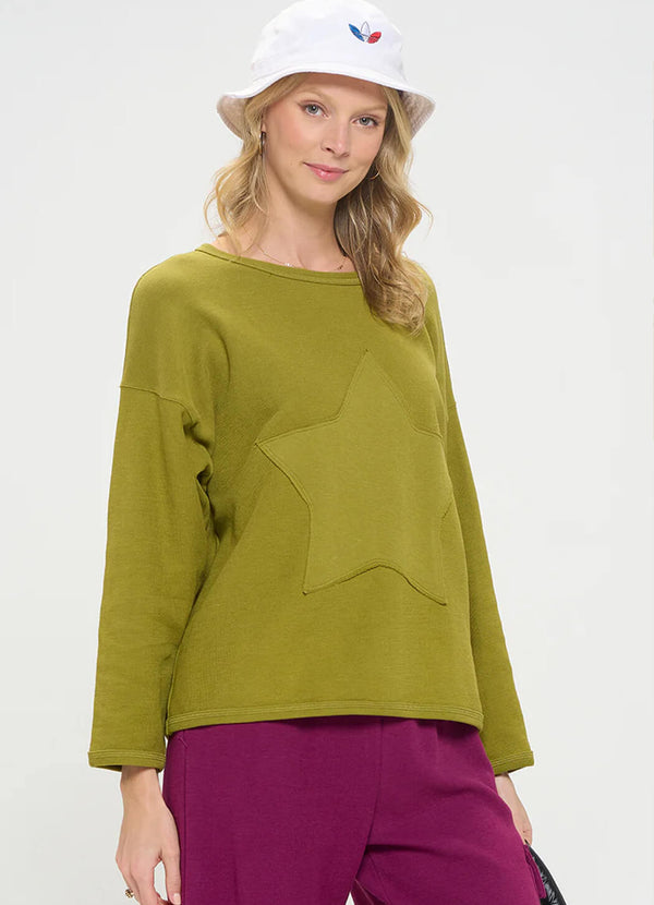 Cotton Lani Star Patch Sweatshirt