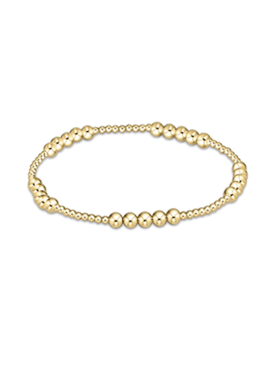 Enewton Classic Blissful Pattern 2mm Bead Bracelet - 4mm Gold