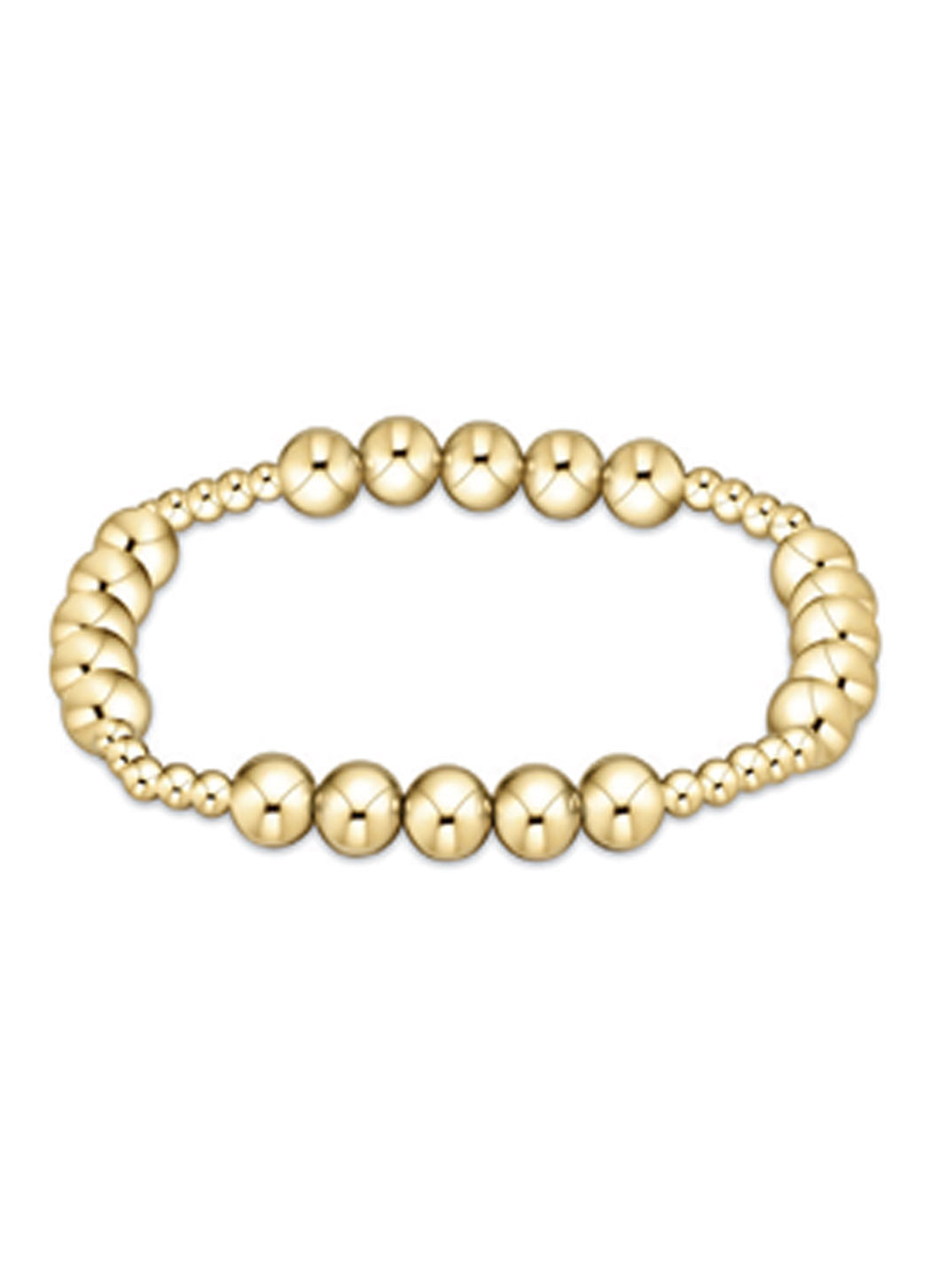 Enewton Classic Blissful Pattern 3mm Bead Bracelet - 6mm Gold