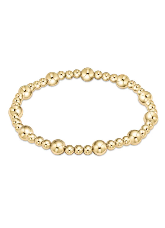 Enewton Classic Sincerity Pattern 6mm Bead Bracelet - Gold