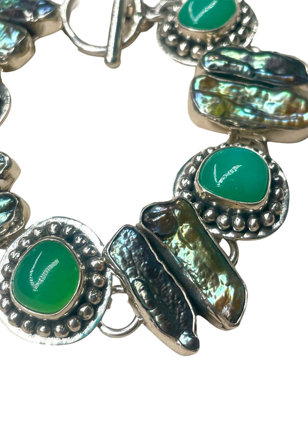 Echo of the Dreamer Chrysophrase Green Bracelet