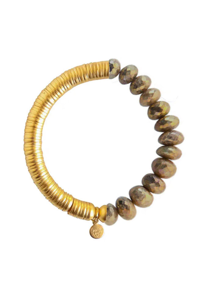 Catherine Page Evra Bracelet with Golden Labradorite Stones in Gold