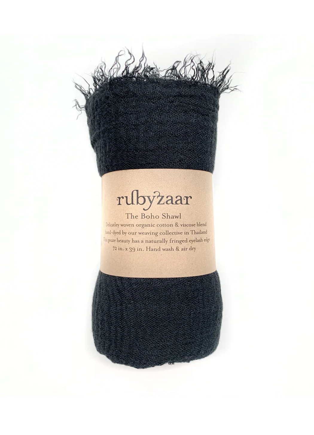 Rubyzaar Boho Scarf-Black