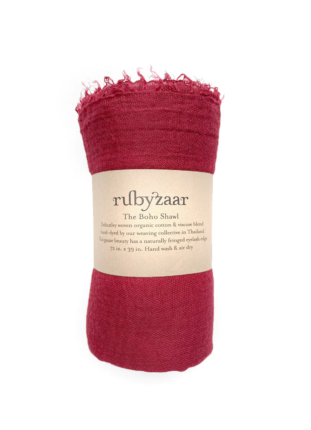 Rubyzaar Boho Scarf-Crimson