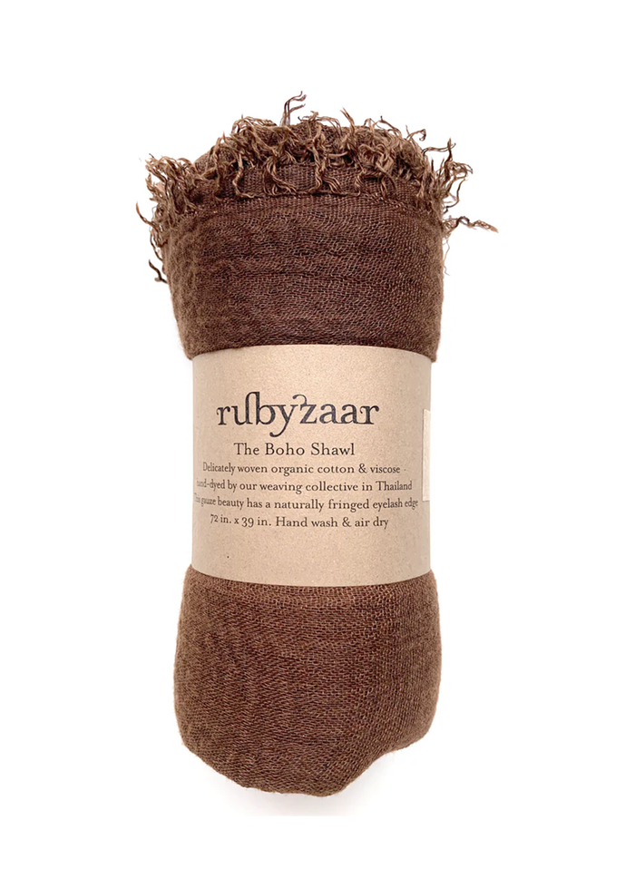 Rubyzaar Boho Scarf-Espresso