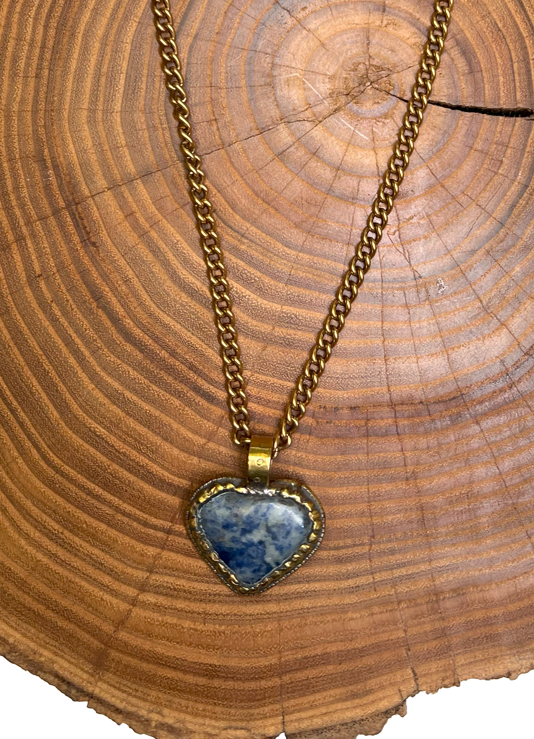 Belle Via Jewelry Sodalite Heart Necklace