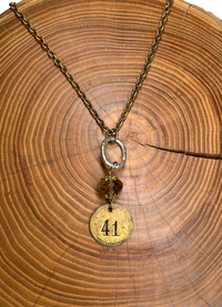 Belle Via Jewelry Vintage Tool Tag Necklace