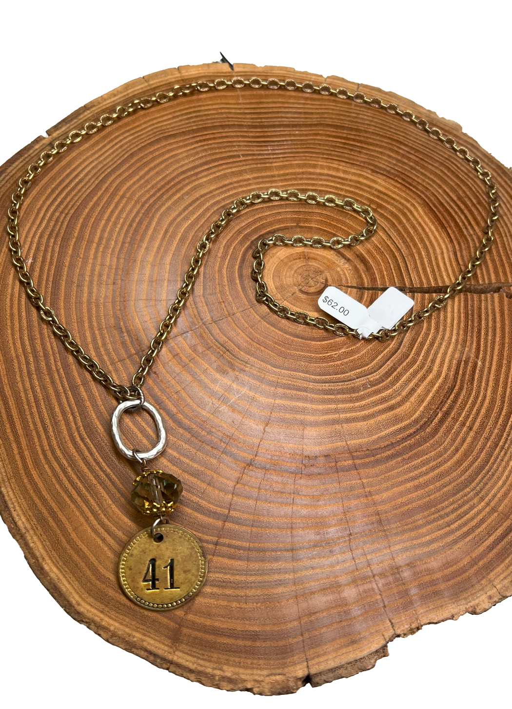 Belle Via Jewelry Vintage Tool Tag Necklace