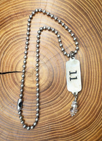 Belle Via Vintage Tool Tag Necklace