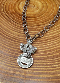 Belle Via Jewelry One Of A Kind Classic Vintage Eau Claire Bus Token Necklace