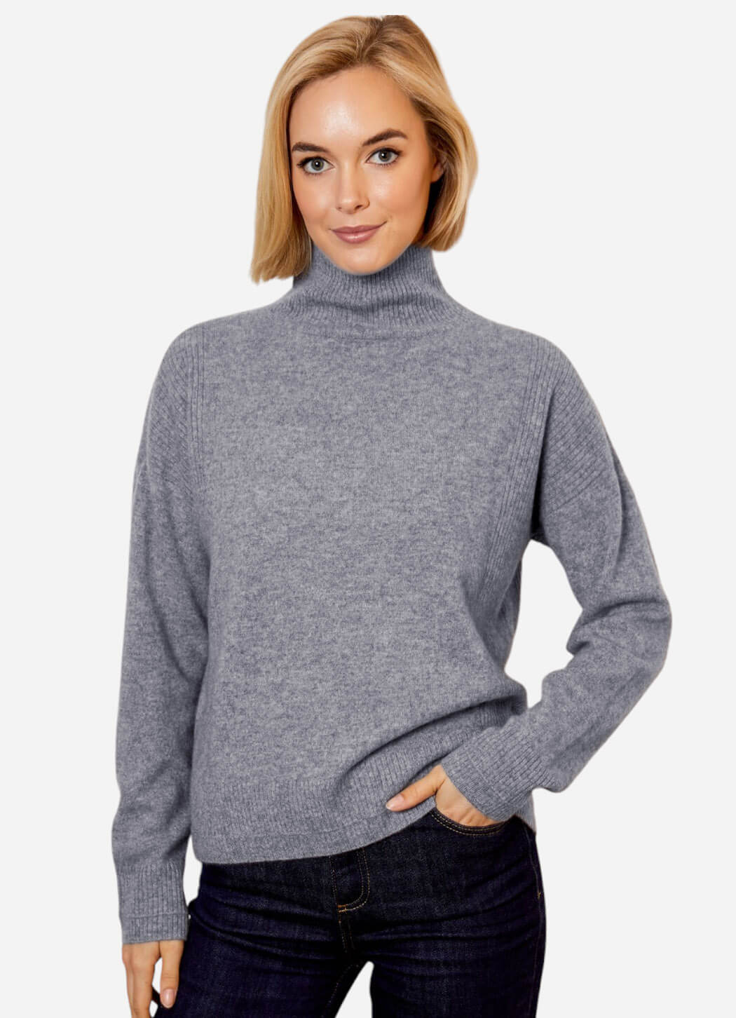 Design History Cashmere Mock Neck Sweater