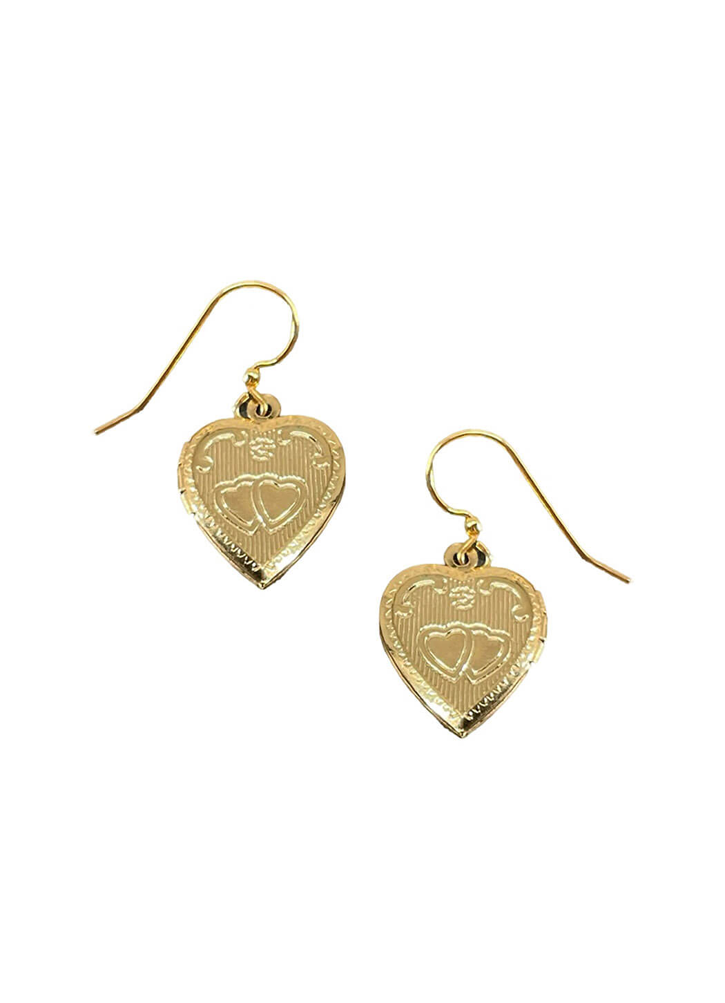 Miss Ellie Gold Heart Locket Earrings