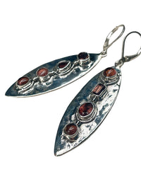 Echo of the Dreamer Long Asymmetrical Oval 8 Pink Tourmaline Earring