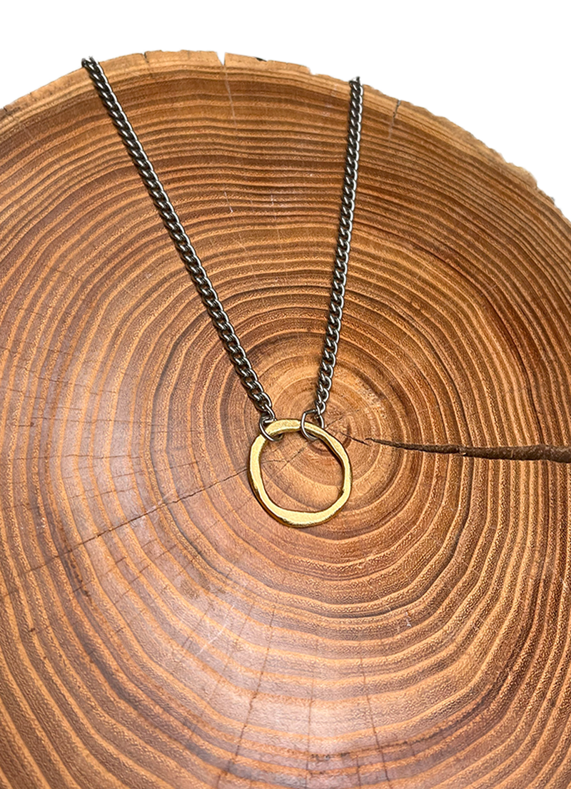 Belle Via Jewelry Simple Circle Necklace