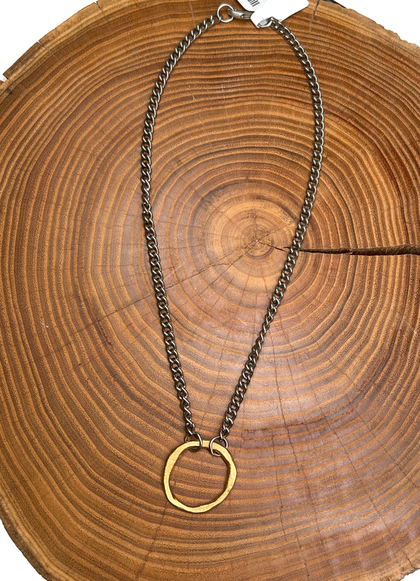 Belle Via Jewelry Simple Circle Necklace