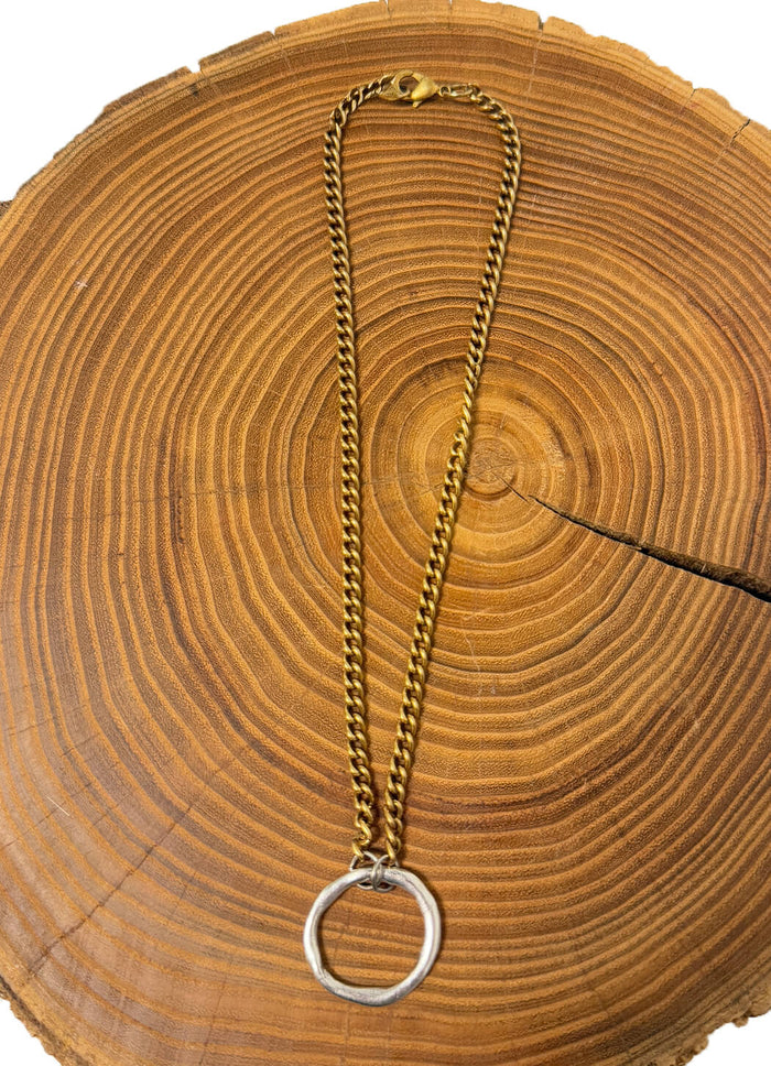 Belle Via Jewelry Simple Circle Necklace