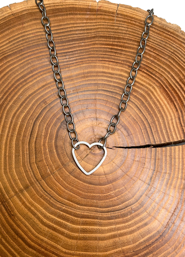 Belle Via Jewelry Small Open Heart Necklace