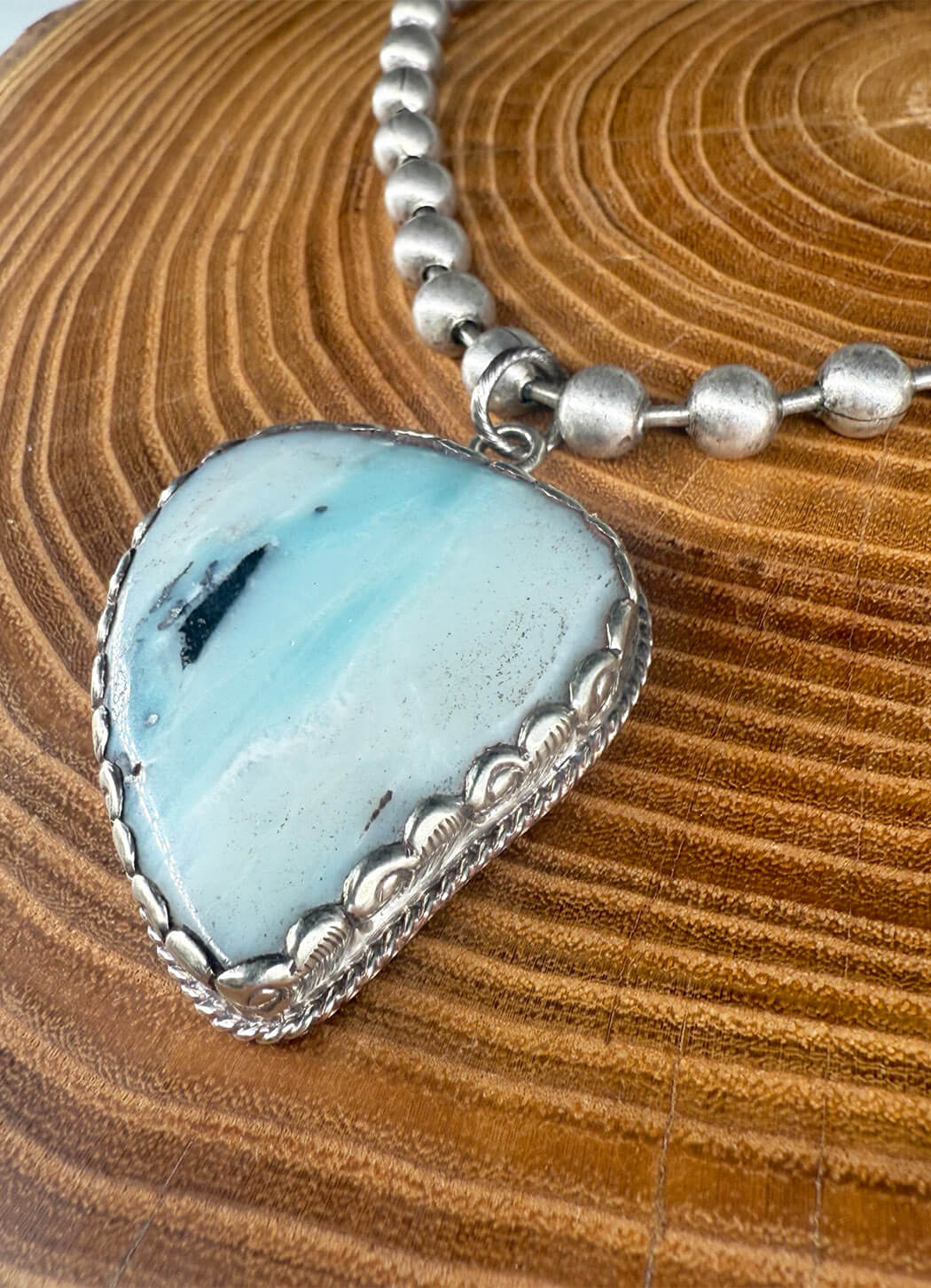 Belle Via Jewelry One Of A Kind Exclusive Larimar Stone Necklace