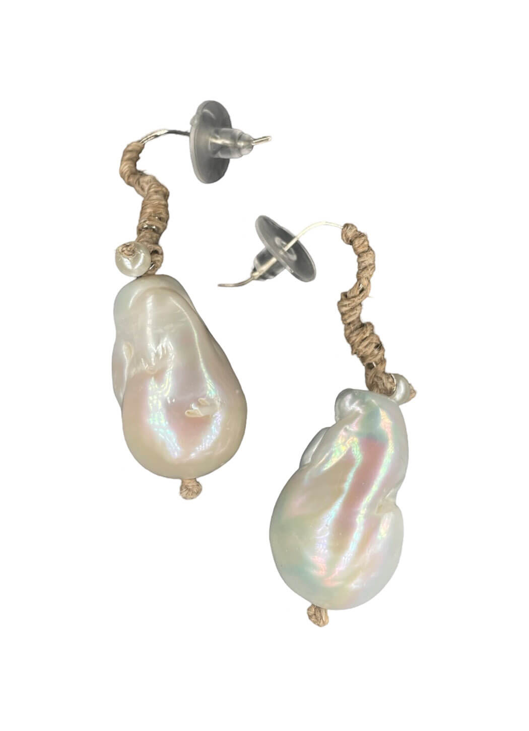 Mela Jewelry White Pearl Earring