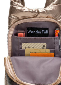 WanderFull Metallic HydroBag with Interchangeable Solid Strap