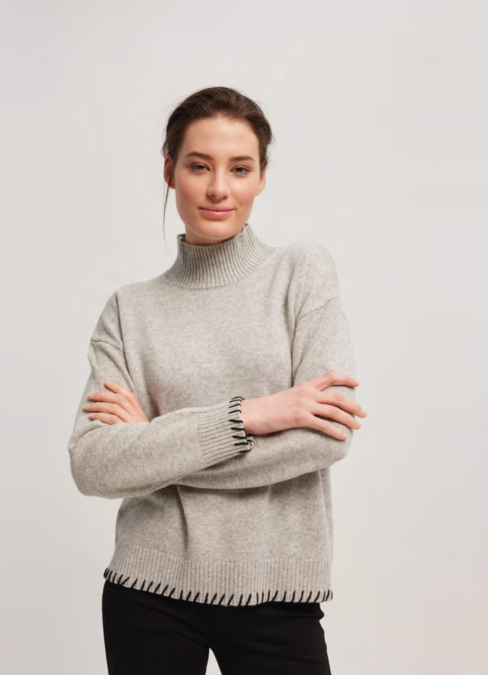 Leo & Ugo Wool Mock Turtleneck Sweater