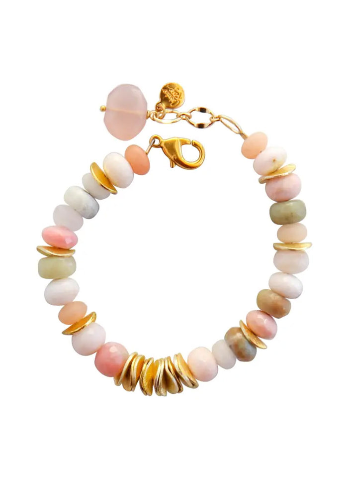 Catherine Page Juno Gemstone Bracelet in Pink Opal