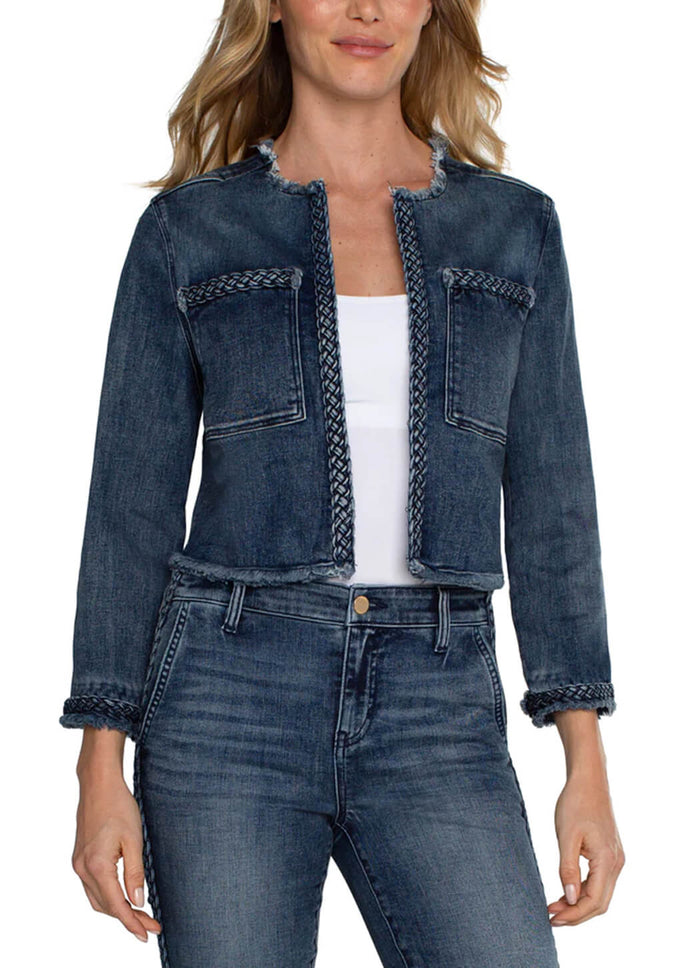 LIverpool Denim Jacket with Braid Detail