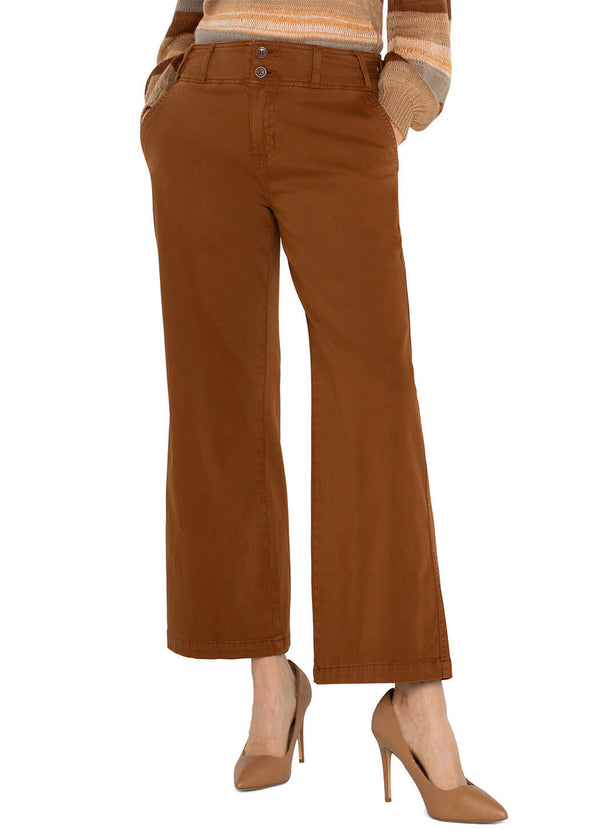 Liverpool High Rise Cinch Waist Wide Leg Pant