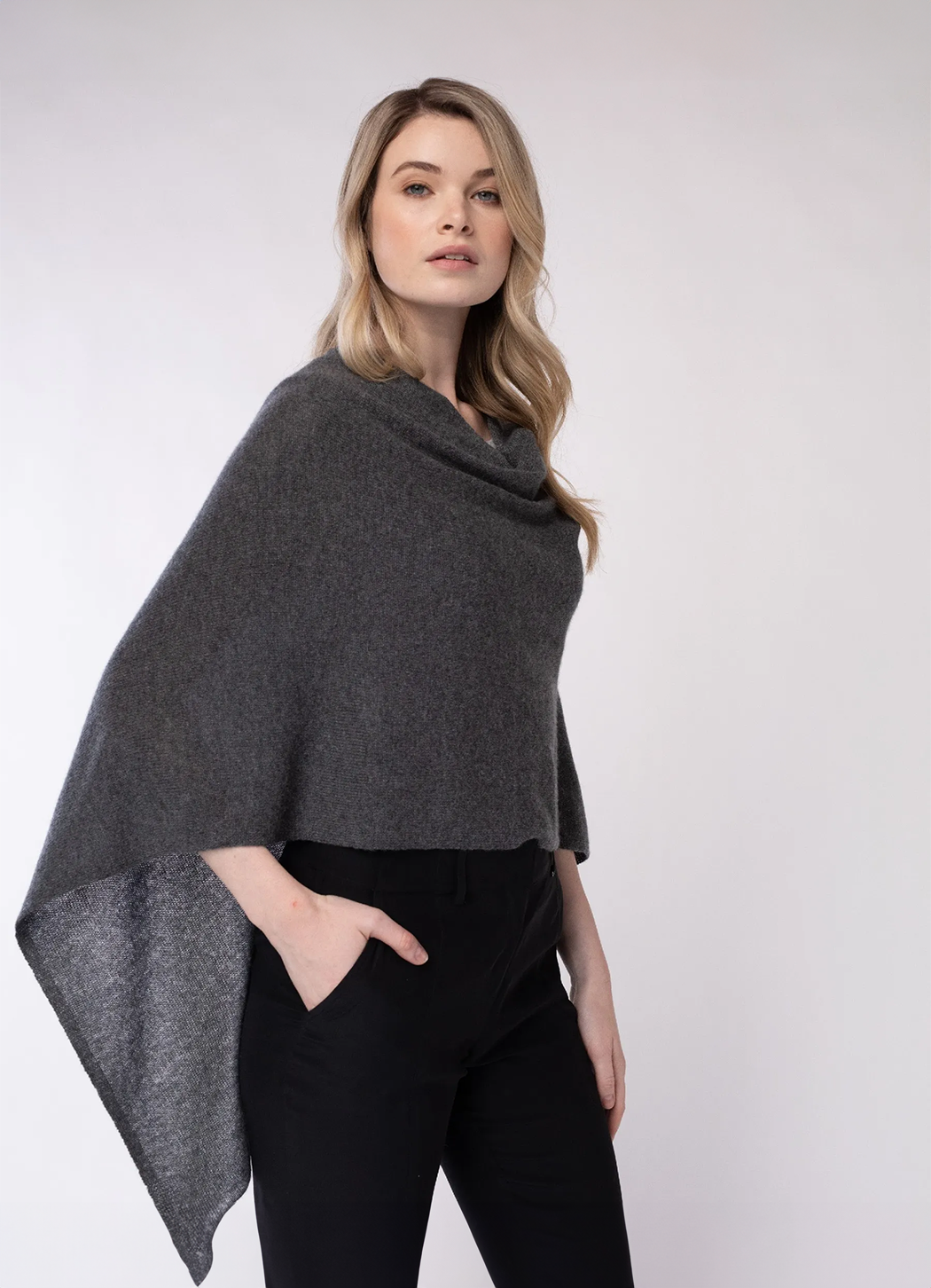 Alashan Cashmere Poncho