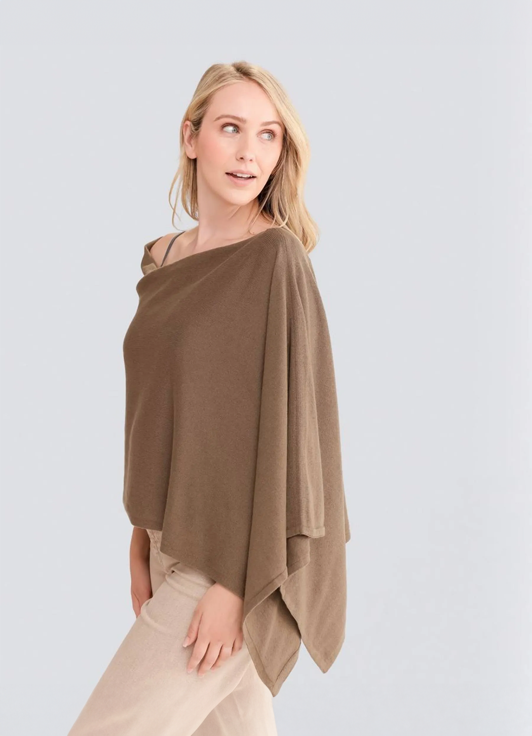 Alashan Cotton Cashmere Poncho