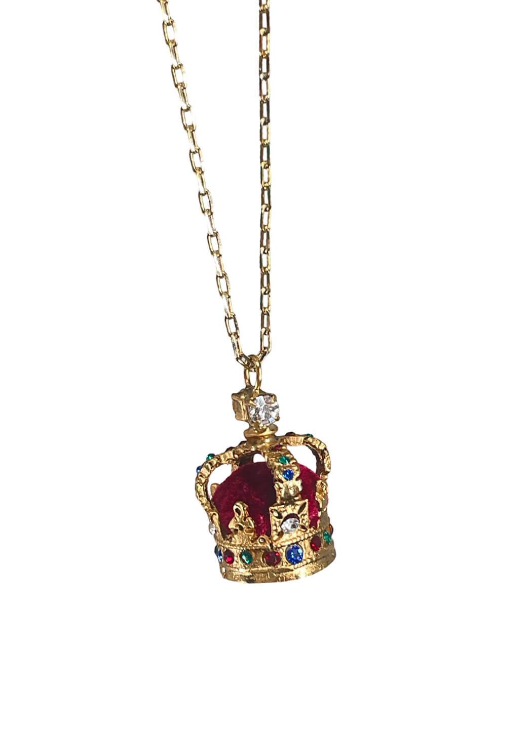 Miss Ellie Red Velvet Crown Necklace