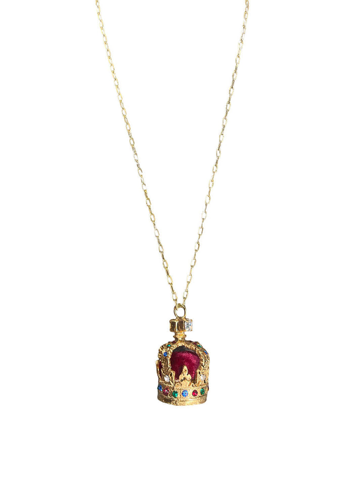 Miss Ellie Red Velvet Crown Necklace