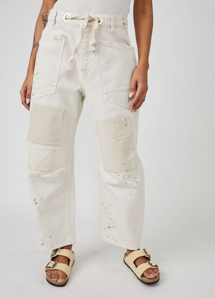 Free People Moxie Pull-On Barrel Jeans