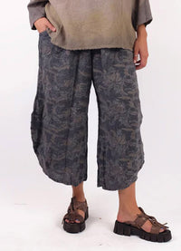 Krista Larson Basic Pants - Printed Linen