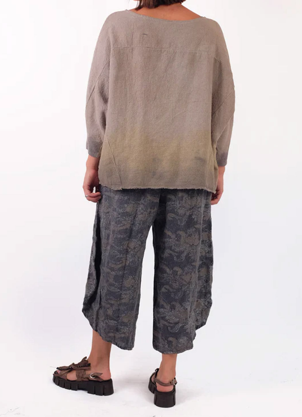 Krista Larson Basic Pants - Printed Linen