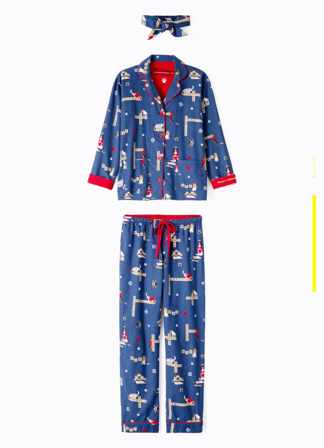 P.J. Salvage Love Leo Dog Rescue Cozy Flannel PJ Set