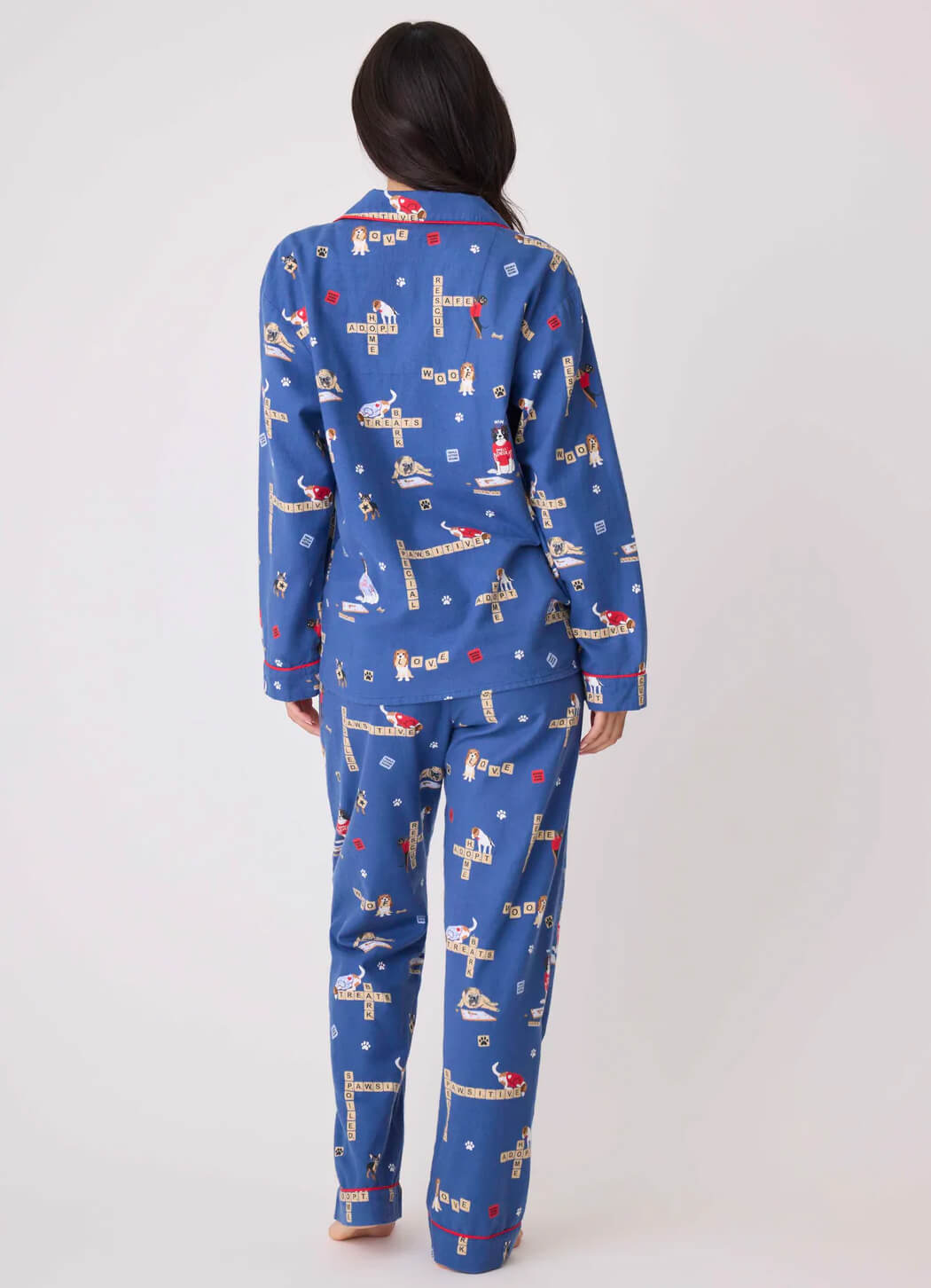 P.J. Salvage Love Leo Dog Rescue Cozy Flannel PJ Set