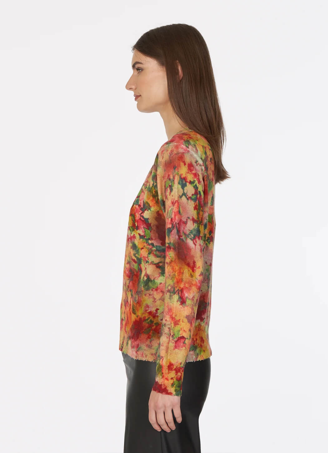 Autumn Cashmere Floral Distressed Crewneck Details Direct