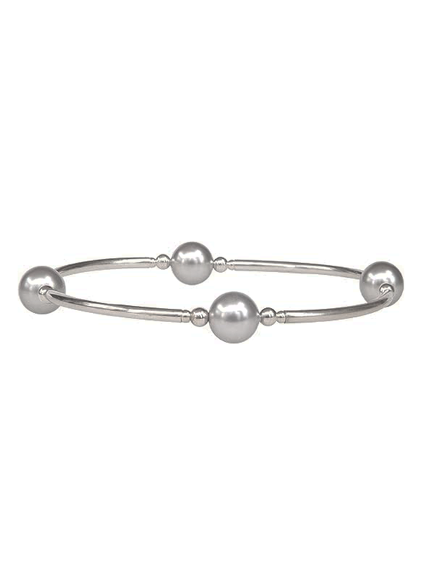 Blessing Bracelet in Silver Pearl 8mm Beads